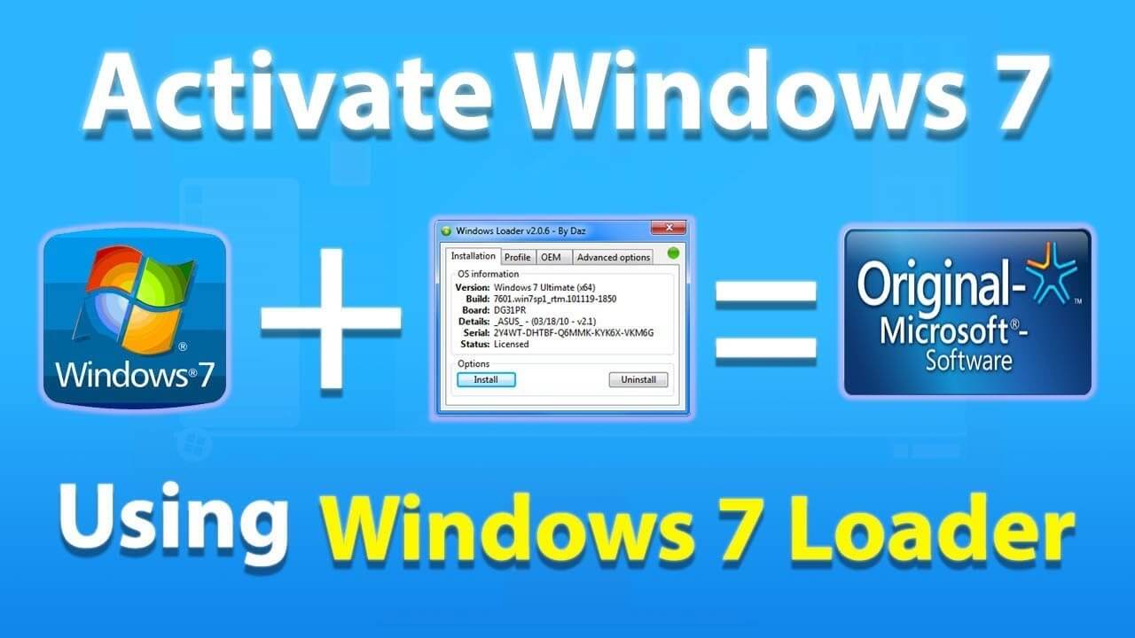 Windows 7 Loader By DAZ 2.1.7 Crack تنزيل مجاني 2025